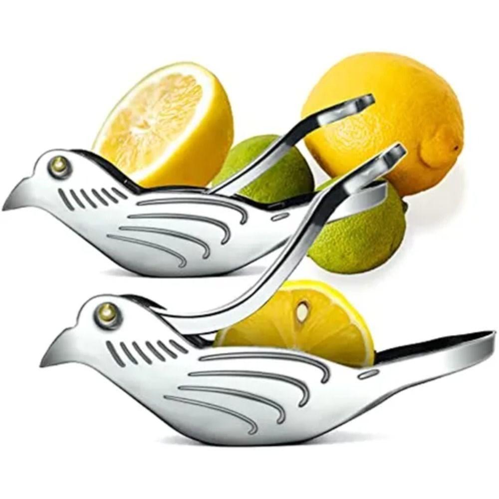Portable Hand Pressed Bird Shape Lemon Clip Manual Round 304 Stainless Steel Fruit Juicer Metal Orange Squeezer Citrus