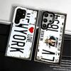 Retro Vintage License Plate Soft Phone Case for Samsung Galaxy S24 S25 FE S26 Edge S23 Ultra S22 Plus S21 + Shockproof Cover Bac