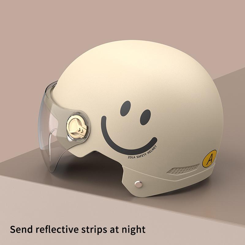 1 Piece Battery Motorcycle Summer Universal Four-Season Sun Protection Safety Helmet Half Helmet Electric Car Women'S Helmet