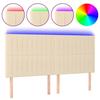 VidaXL LED Headboard Bedroom Furniture Double Bed Accessory Head of Bed Frame Interior Cream 3122689
