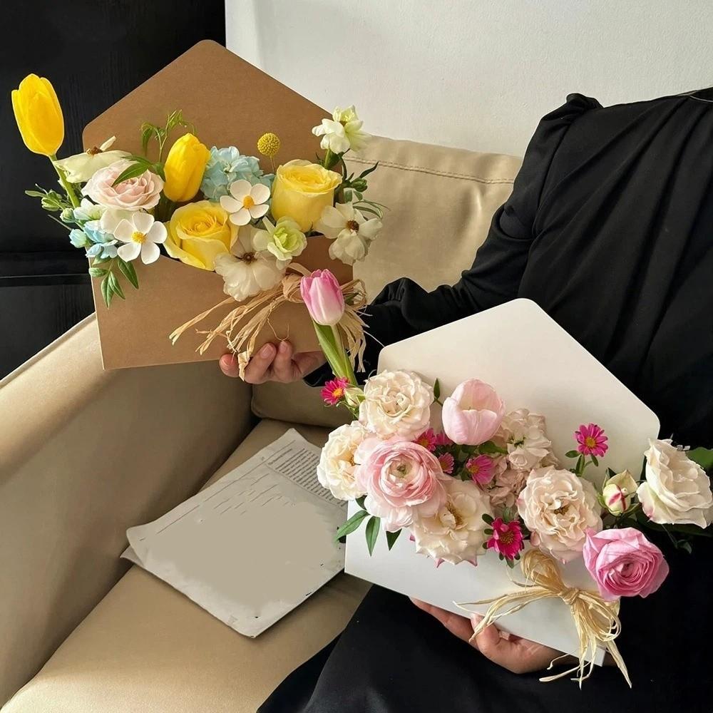 10 Pcs Hand-Folded Envelope Flower Box Romantic Flower Arrangement Box Floral Gift Box Party Decor