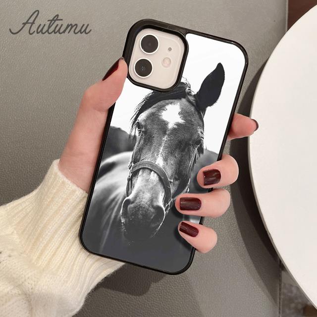 Beautiful Horses Sunset Phone Case for iPhone 11 12 13 14 Pro Max Mini XR XS SE 2020 7 8 Plus Samsung Galaxy S21 S22 Shell