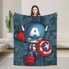 Captain America Flannel Blanket  Funny Throw Blanket for Bed Sofa Couch 150*125cm Plush Thin Quilt