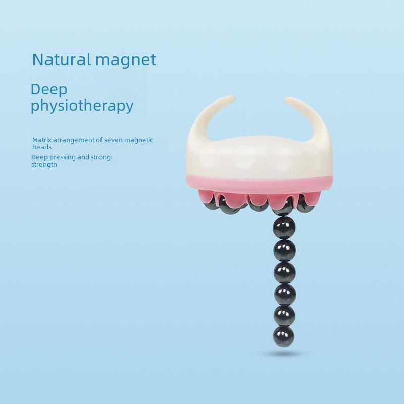 Dragon Ball Abdominal & Meridian Massager: Tendon Rolling Brush with Magnetic Ball Roller