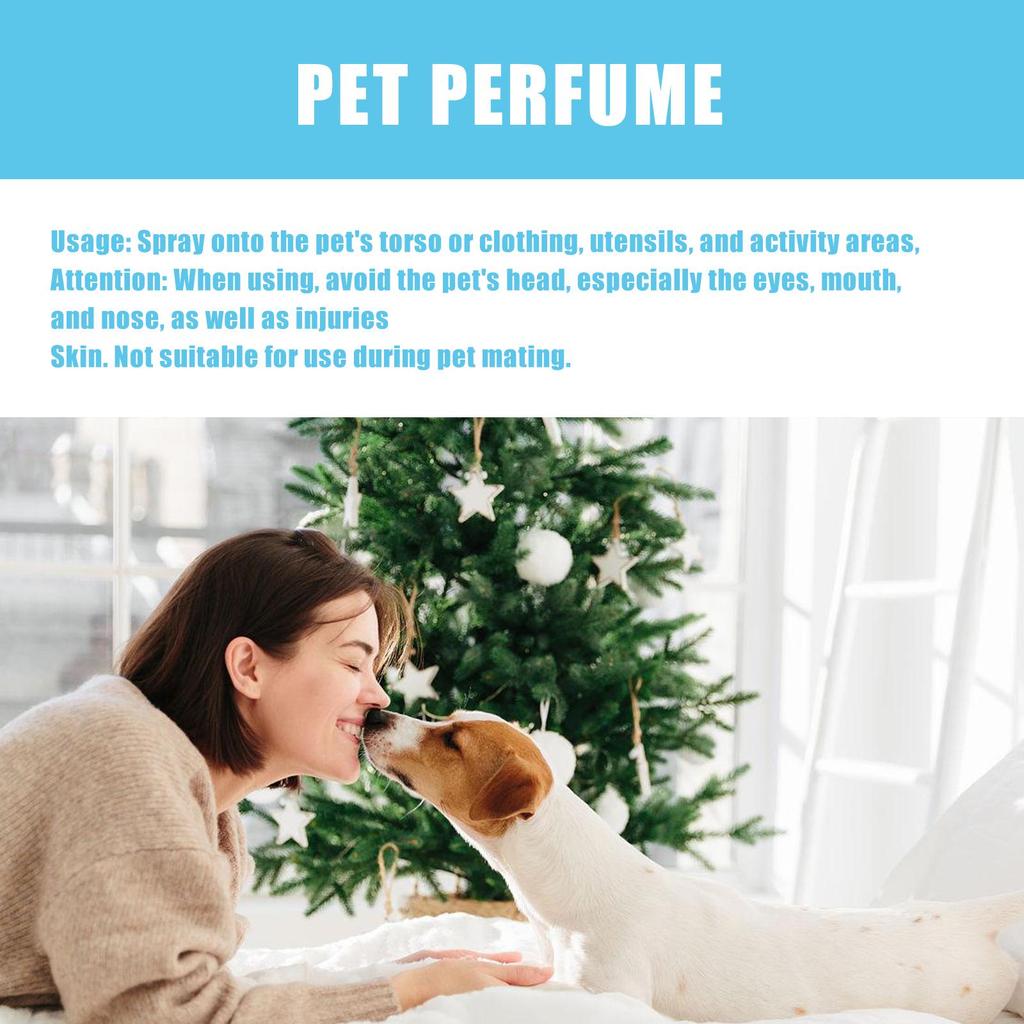 Pet Perfume 100ml: Long-lasting Deodorizing Spray for Cats & Dogs in Elegant Glass Bottle