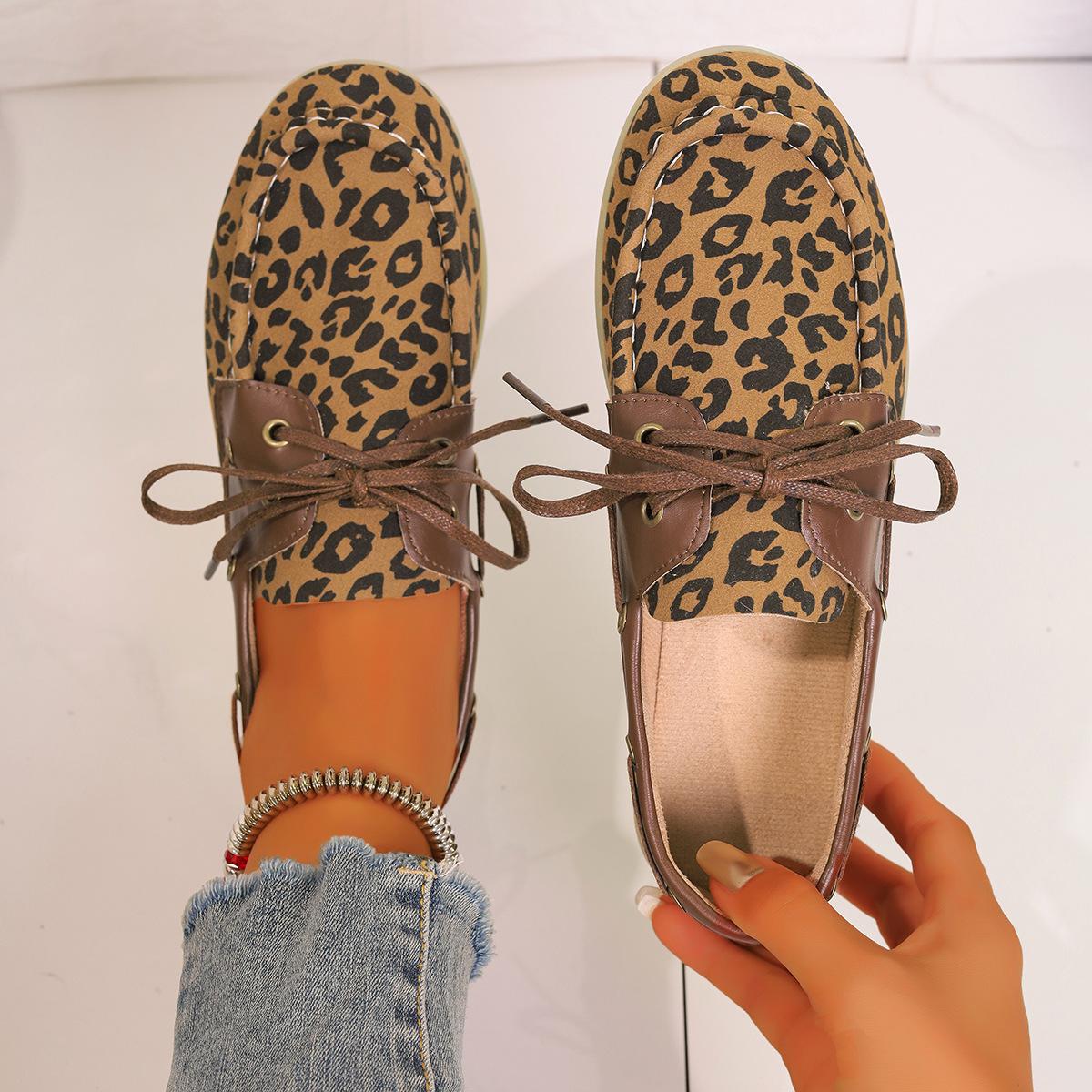 

Модная женская обувь Весна Осень Мода Женская обувь больших размеров 36-43 Туфли для женщин На шнуровке Нескользящие лоферы Повседневная обувь на платформе 36