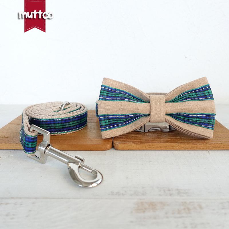 MUTTCO UDC-014 Dog Collar & Leash Set for Small and Medium Dogs L