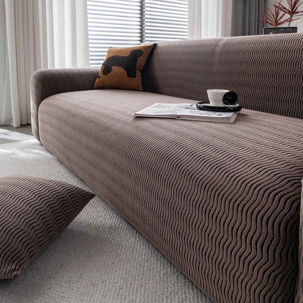 Modern Light Luxury Style Velvet Sofa Cover Autumn and Winter New Thickened Dustproof Sofa Cover High Elastic Lazy Sofa Cover r 90-140cm