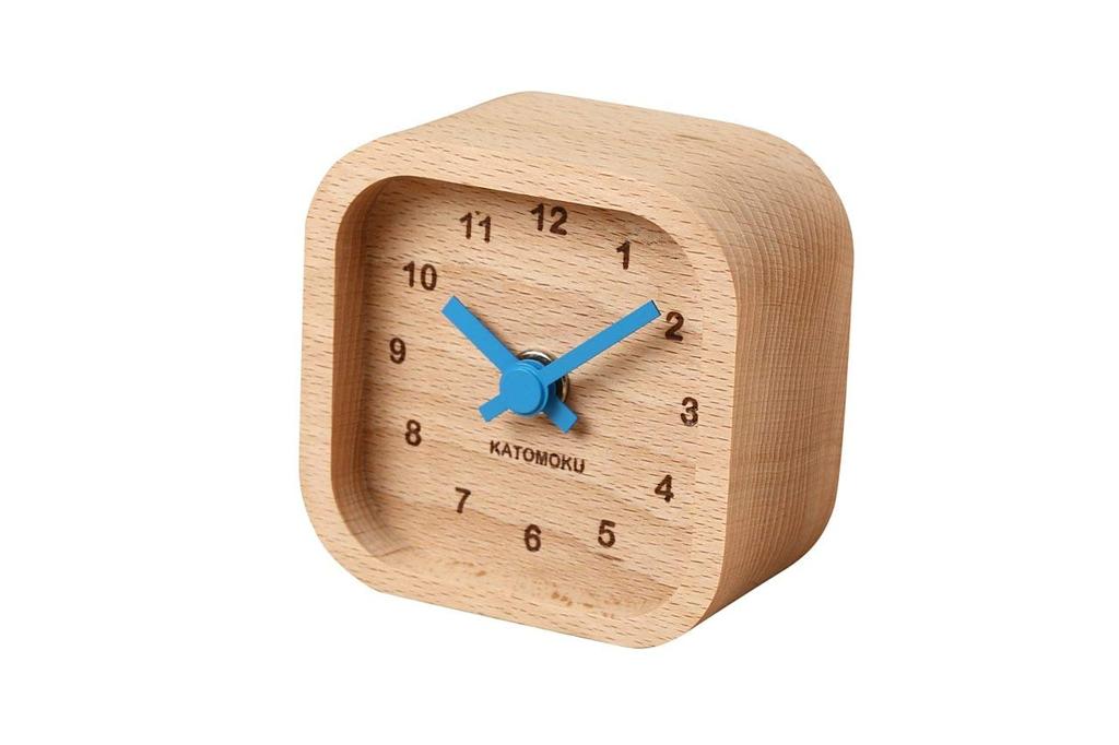 KATOMOKU Mini Clock Corner Blue Tree Beach Km-25