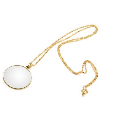 5X Büyüteç Monokl Lens Kolye Büyüteç Lüp (Altın)