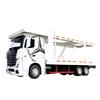1/24 Double Decker Flatbed Transport Vehicle Trailer Truck Alloy Toy Car Model Sound and Light Children's Toy Collectibles Gift