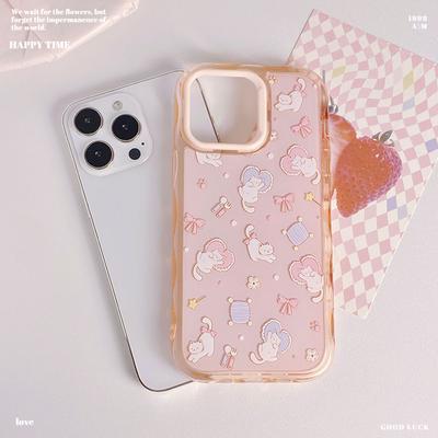 Niedliches Kätzchen Geeignet für Apple 16 Handyhülle Iphone15 Schutzhülle 14 Wellpappe 13 Cartoon 12 Sturzsicher
