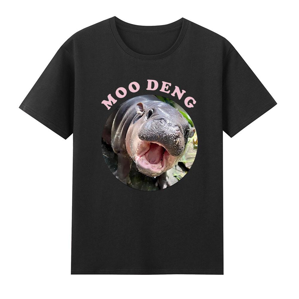 Bouncy Pig In Thai Picture Cute Baby Hippo Graphic Humor Unisexs Tshirt S