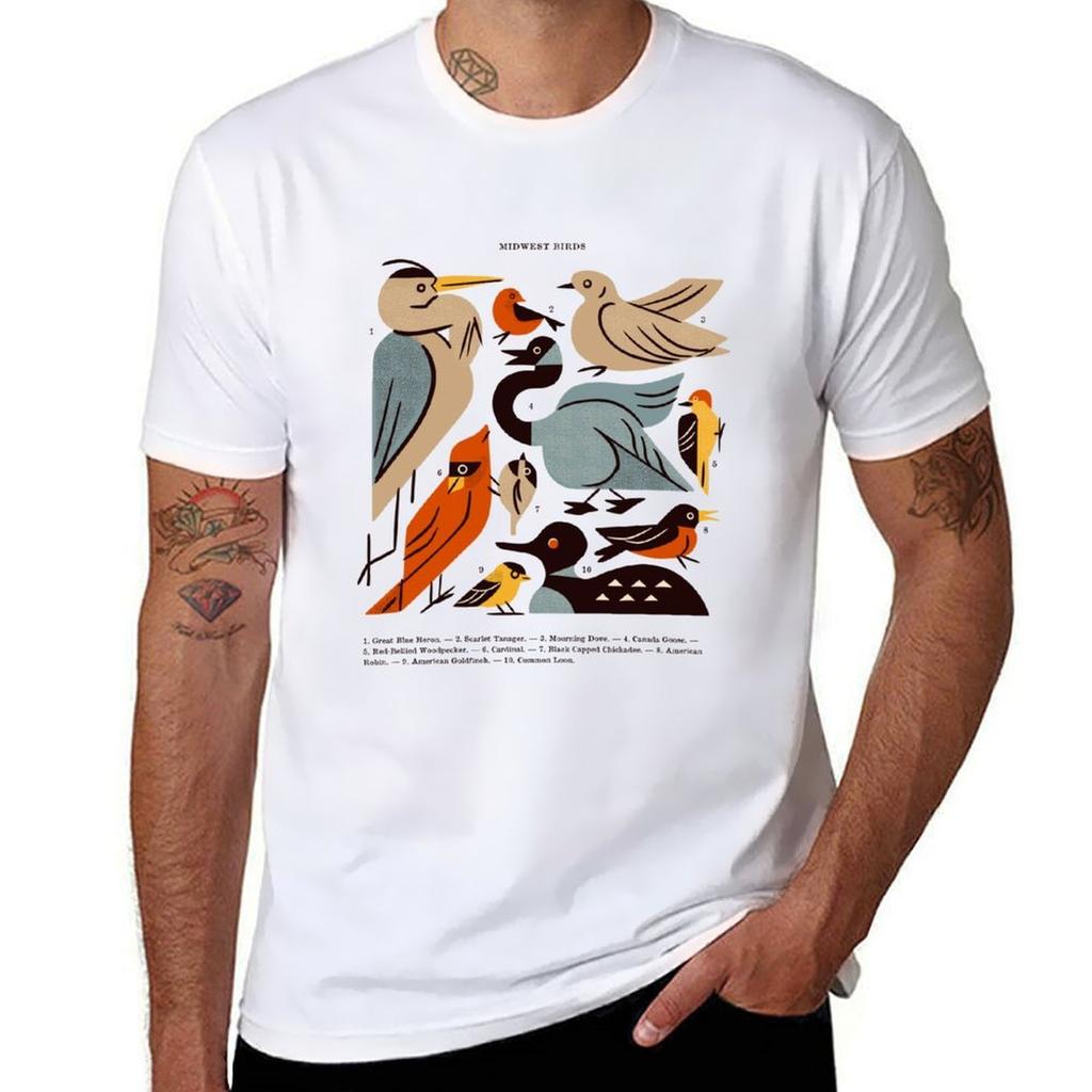 Midwest Birds Guide TShirt Casual Loose Daily Wear TShirt