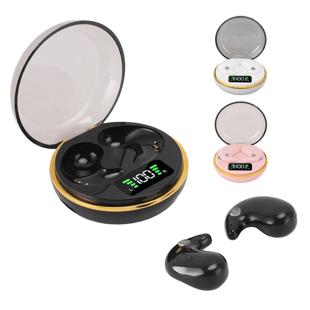 Bluetooth Earbuds with Digital Display Charging Case Stereo Wireless Earphones for Sleep Work Music