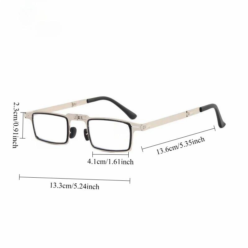 Metal Folding Screwless Reading Glasses Anti-blue Light Portable Fashionable Men's and Women's Reading Eyeglasses