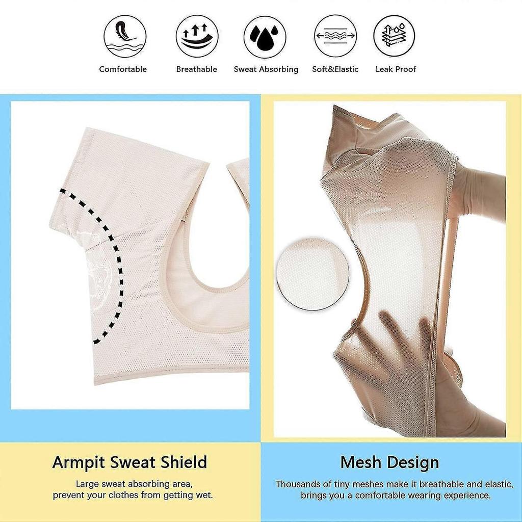 Underarm Sweat Vest, Breathable Sweat Guard Underwear Vest,washable Armpit Pads,washable Armpit Pads