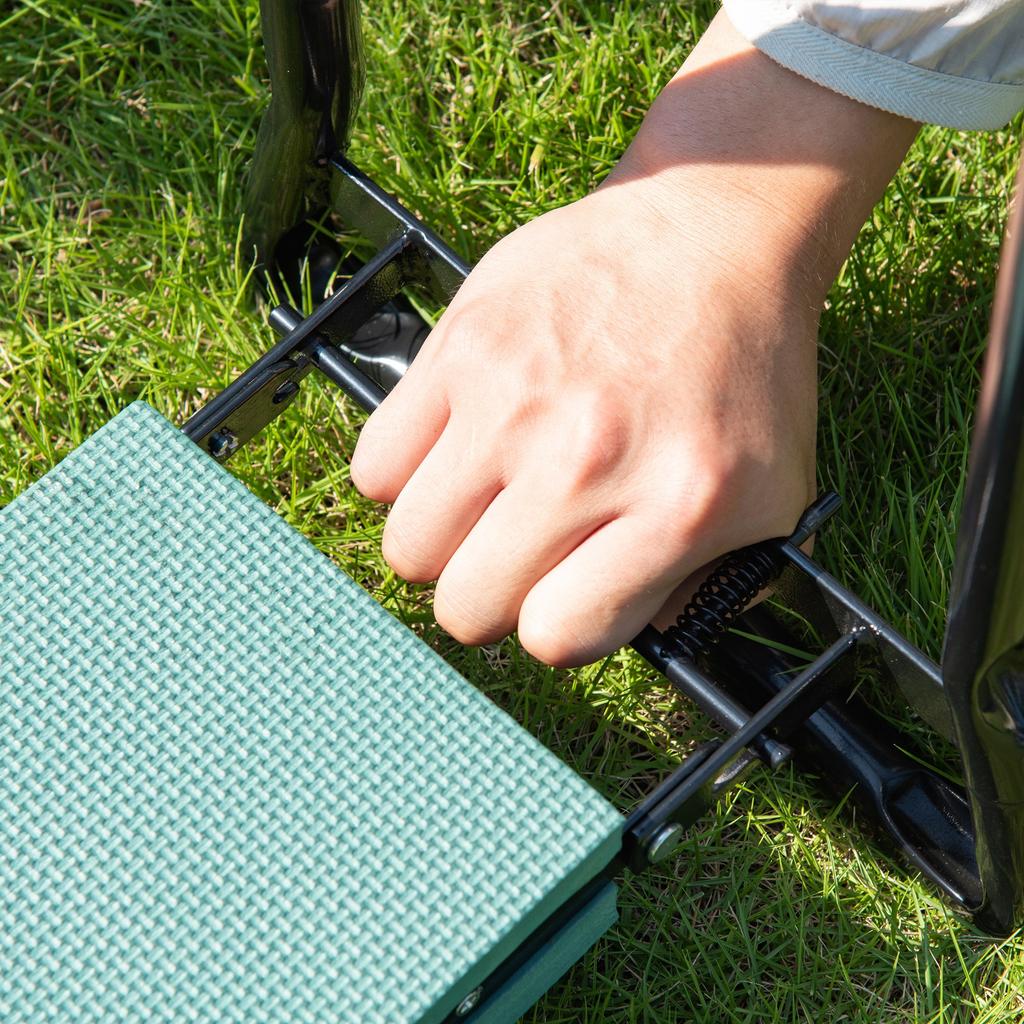 Kneeling Bench for Gardening Foldable Garden Stool Tool Bags Padding Knee Aid Load Capacity Up To 150 Kg Work Stool Garden Bench for Kneeling &