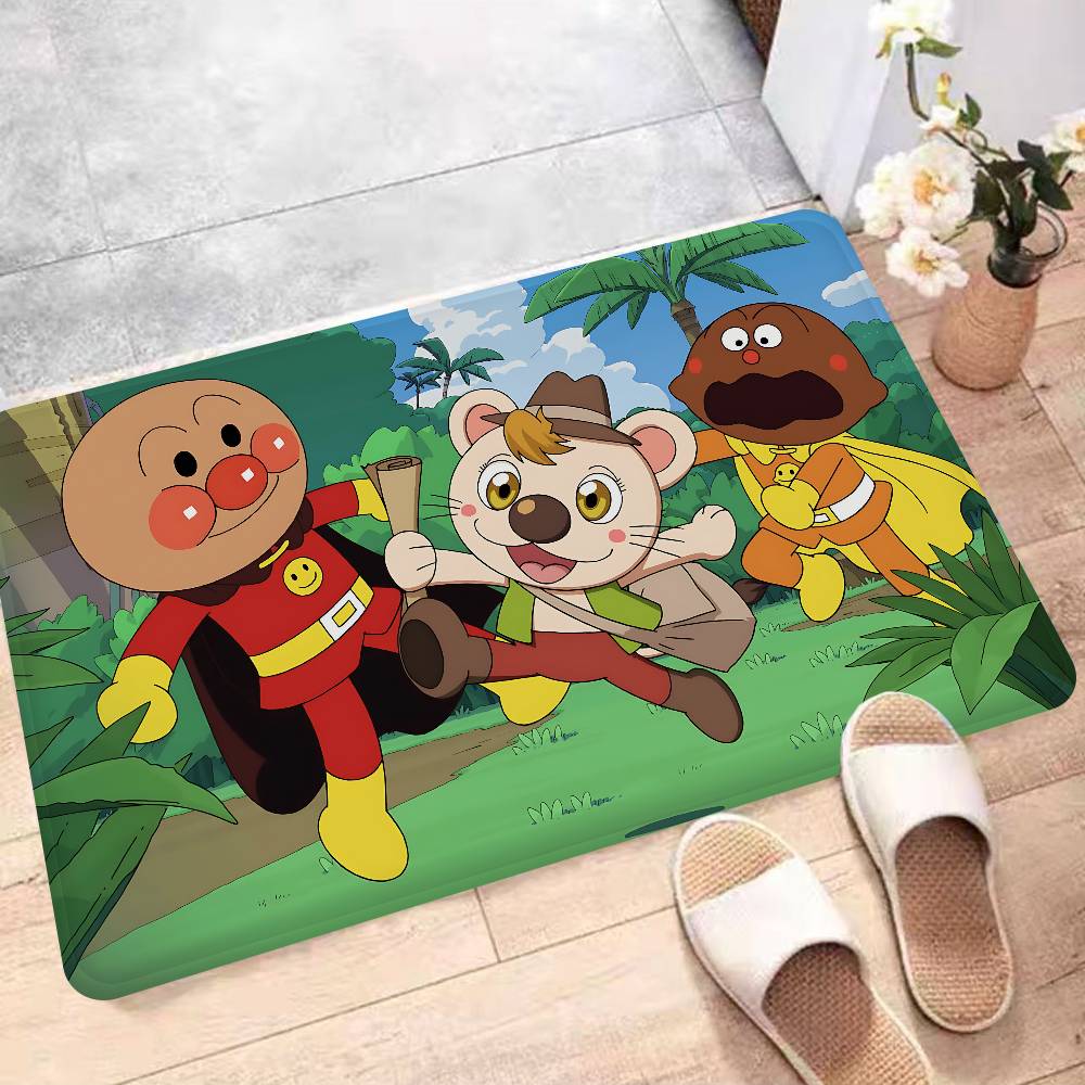 Classic Anime A-Anpanman-Cartoon Kitchen Mat Kids Room Bedroom Decoration Balcony Anti-Slip Doormat Living Room Alfombra
