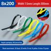 Adjustable Colored Nylon Zip Ties with Widened Plastic Buckle - Reusable Cable Straps