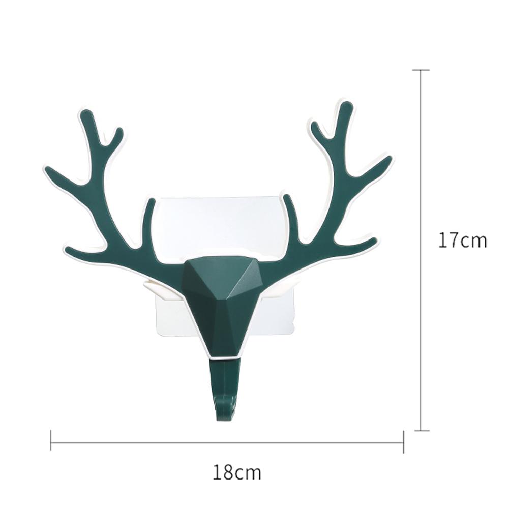 Schwarz Hirsch Horn Wand Hängen Haken 3D Elch Kopf Anhänger Rack-Home Wand Dekor