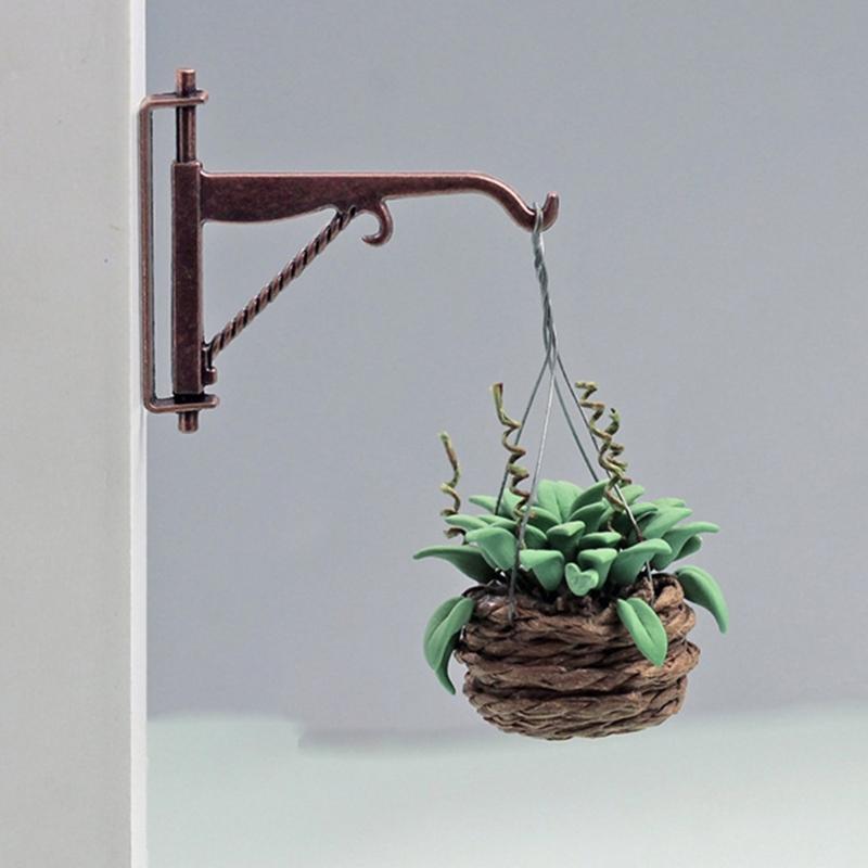 4 Stück Metallwandhaken Pflanzenaufhänger Für Modellbau Detail Miniaturmöbel Puppenhaus Szene Landschaftszubehör