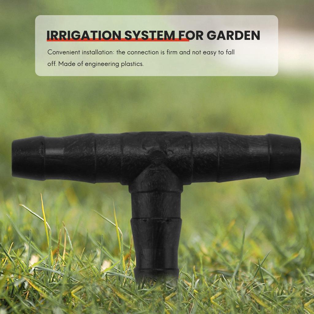 M-Modern-200Pcs 1/4 Inch Universal Barbed Tee Fittings, Drip Irrigation Barbed Connectors For 1/4 Inch Water Hose Connectors