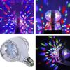 E27 Doubleheaded 6w Led Ball Stage Rgb Light Bulb Rotating Lamp Ktv Party Disco