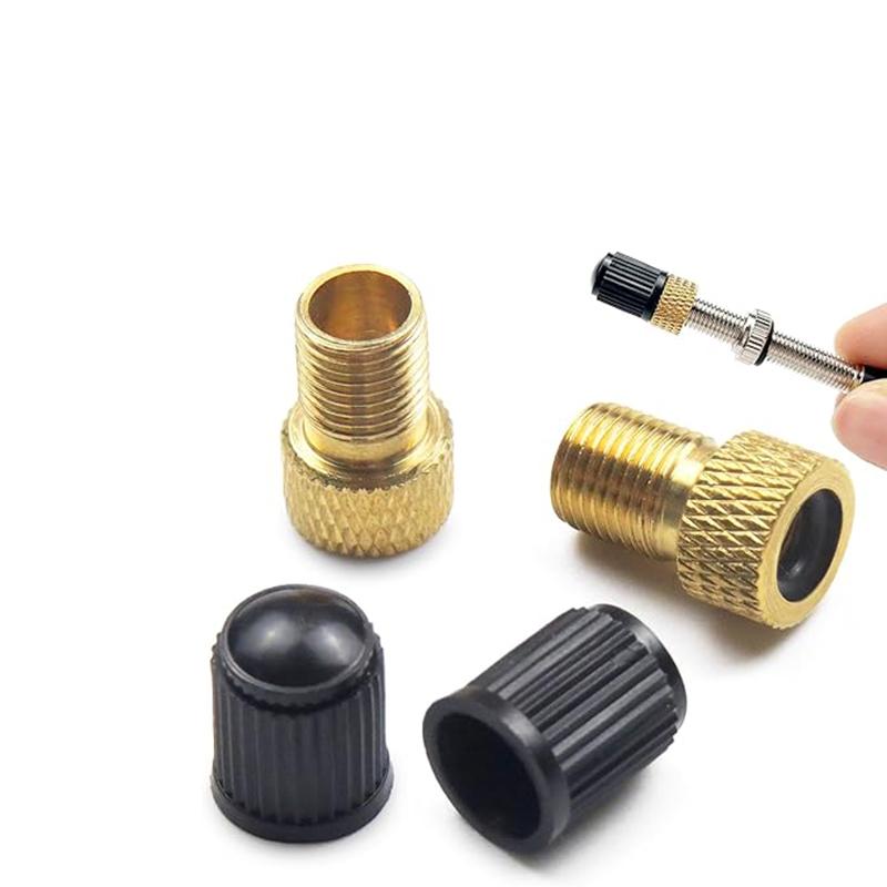2~8pcs Bicycle Valve Pump Converter Adapter Presta to Schrader Convert Nozzle Inflation Adaptor F/V To A/V Bike Valve Adapter Mass Air Flow 3