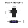 For Android Type-C 2-in-1 OTG Adapter Otg Type C Cable For Xiaomi Tablet Hard Disk Drive Flash U Disk Aluminum Alloy USB Mouse