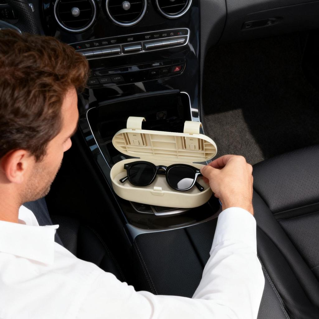 Sunglass Holder For Car Visor Clip Universal Anti-Scratch Auto Organizers Eyeglass Case For Vehicle Driving Road Trip Birthday