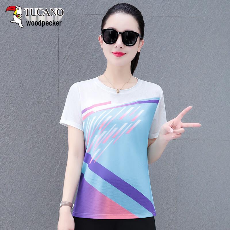TUCANO Women s Ice Silk Quick-Dry Short Sleeve T-Shirt 4XL