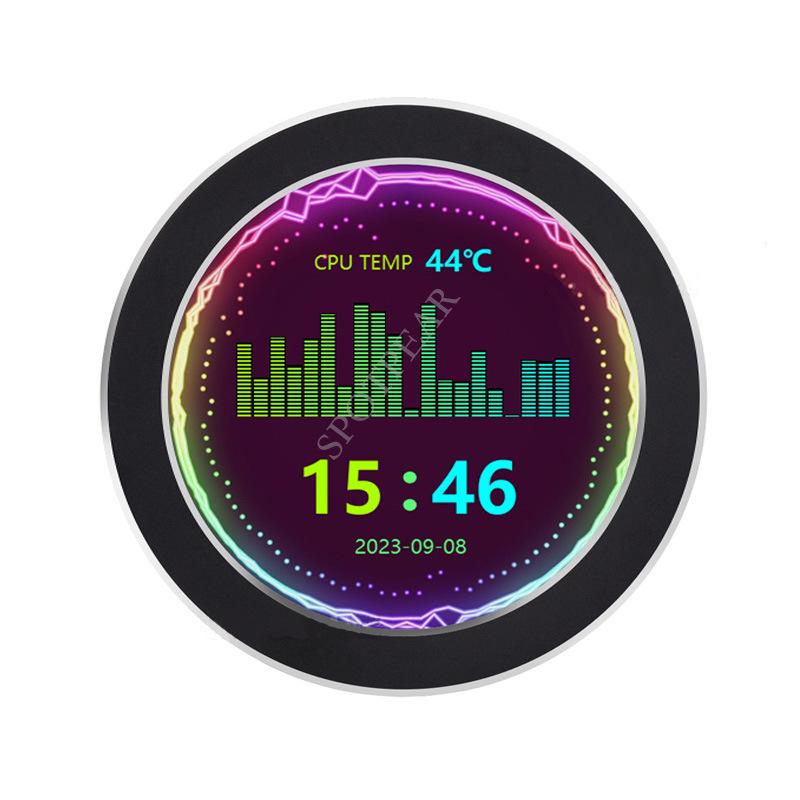 2,8-Zoll rundes USB-Display mit Wasserkühlung, 480x480 Auflösung & Tonaufnahme-Funktion
