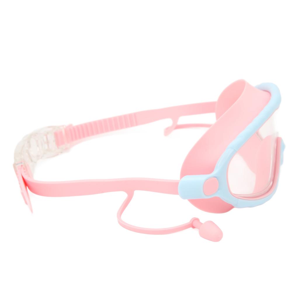 Kids Swim Goggles Cap Set HD Waterproof Fogproof Swimming Goggles with Protection Case Nose Clip Ear Plugs for Girls
