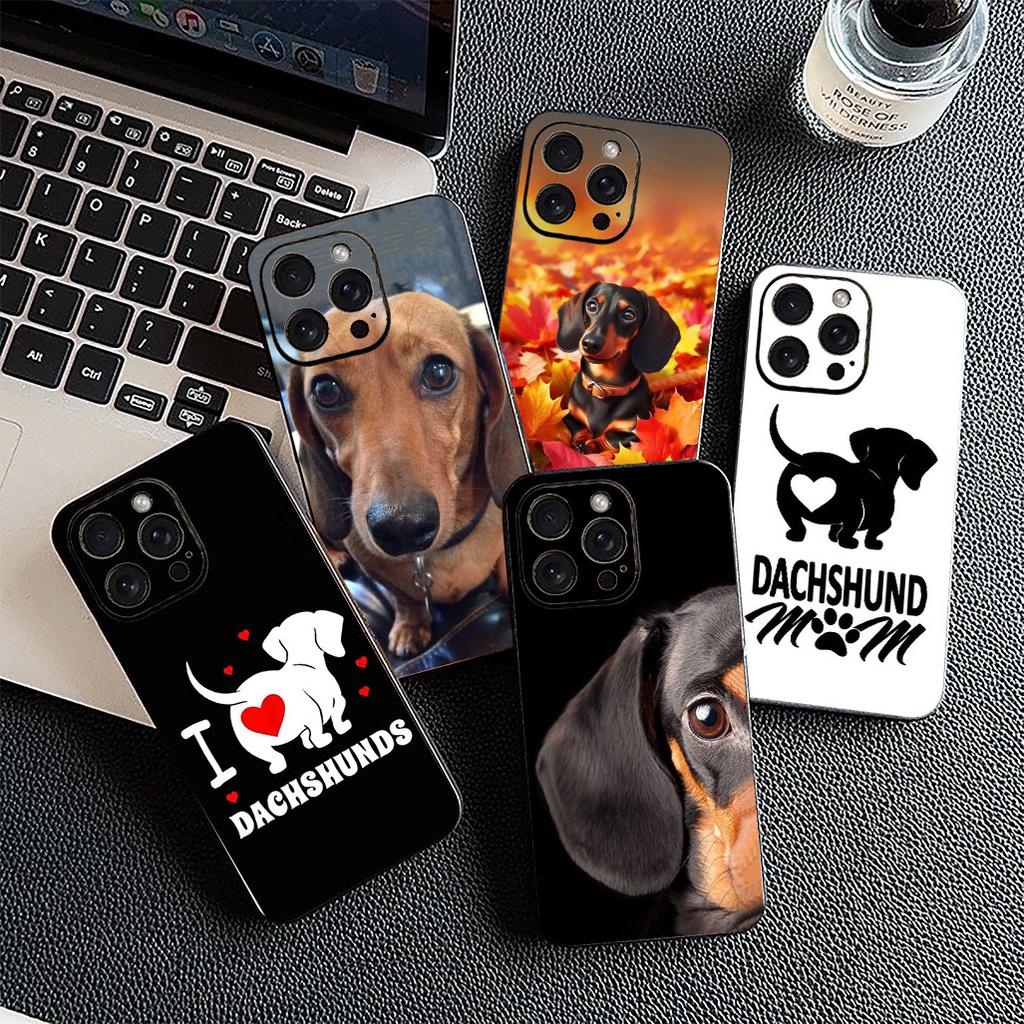 Cover for Samsung Galaxy S24 S25 S23 FE Ultra Plus S7 Edge S25+ S23+ A56 5G Casing Silicone Phone Case Wallpaper Dachshund Dog