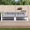 VidaXL Pallet Cushions 5 Pcs Grey Fabric 360778