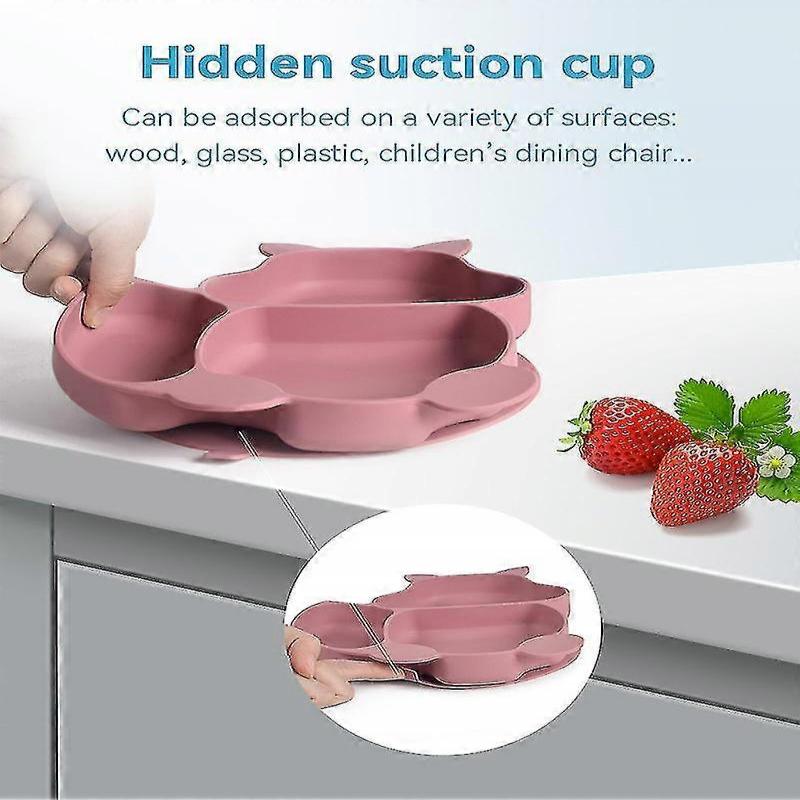 8pcs Baby Feeding Set Children Silicone Non Slip Bpa Free Tableware Set