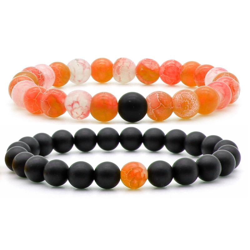 European & American Beaded Agate Student Yoga Bracelet Set