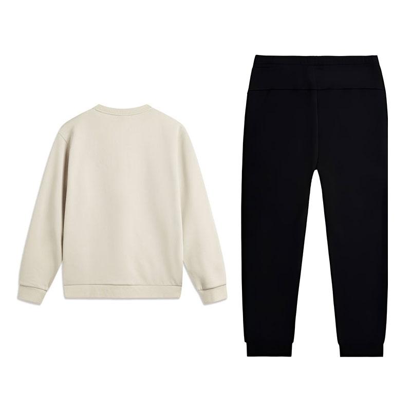 Li-Ning Trendy Fashion Round Neck Pullover Fleece Sweatshirt Comfortable Long Pants Casual Sports Suit Men suit AWDUA53-15+AKLUE31-1