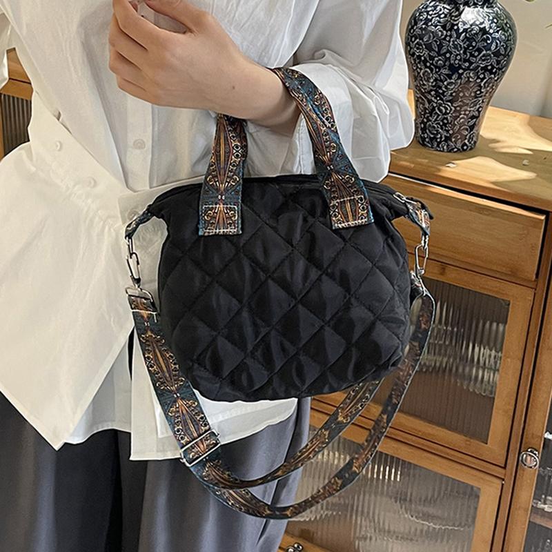 Prošívaná kabelka s horním uchem, kabelka přes rameno, velkokapacitní, kosočtvercový vzor, jednobarevná, vintage crossbody kabelka pro ženy do práce