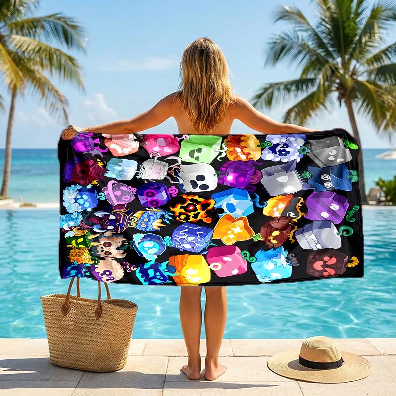 Blox Fruit Fashion Beach Towel: Ideal for Summer Adventures Soft, absorbent and quick drying suitable for swimming and bathing