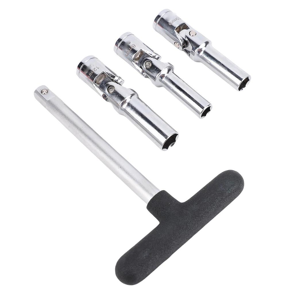 Sada nástrčných klíčů na žhavicí svíčky 3 8in Dr T-rukojeť 8mm 10mm 12mm Nástroj pro demontáž poškozených žhavicích svíček pro automobilové opravy