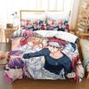 Food Wars Shokugeki no Soma Yukihira Diner Chef Characters HD Print Bedding Set Duvet Cover + 2 Pillowcases Polyester Anime Room