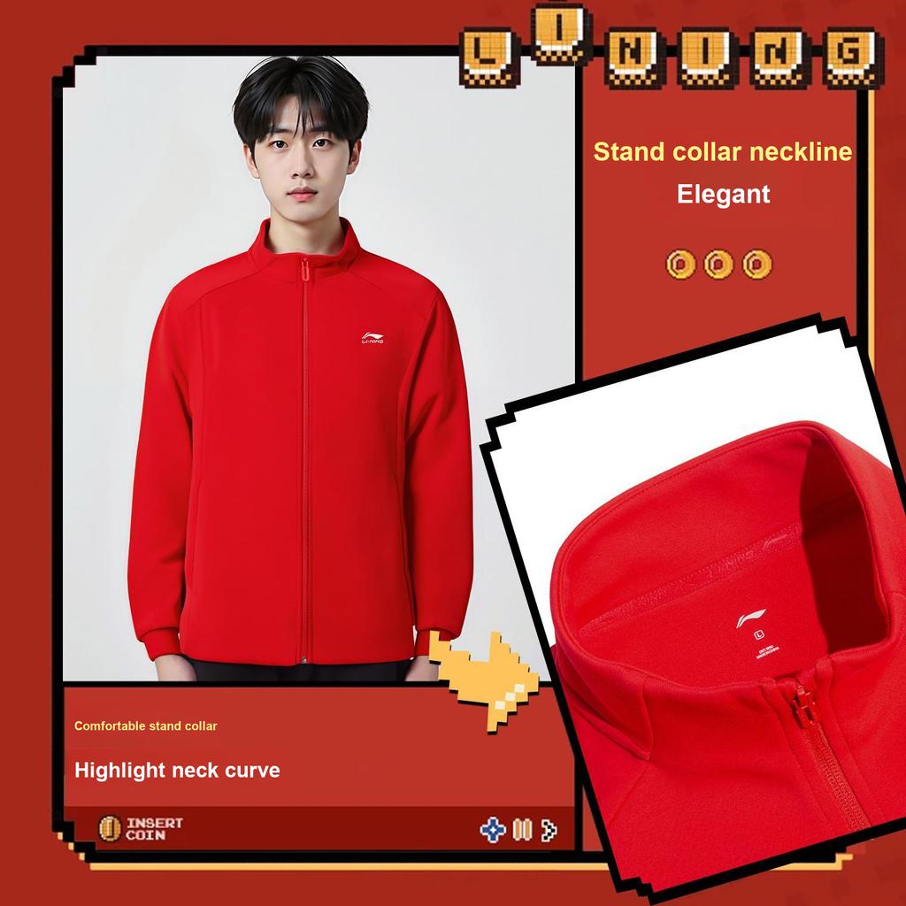 Li Ning Pullover Fashion Simple Sports Lifestyle Versatile Comfortable Trendy Vitality Sweatshirt Unisex Sweatshirt AWDVH81-3