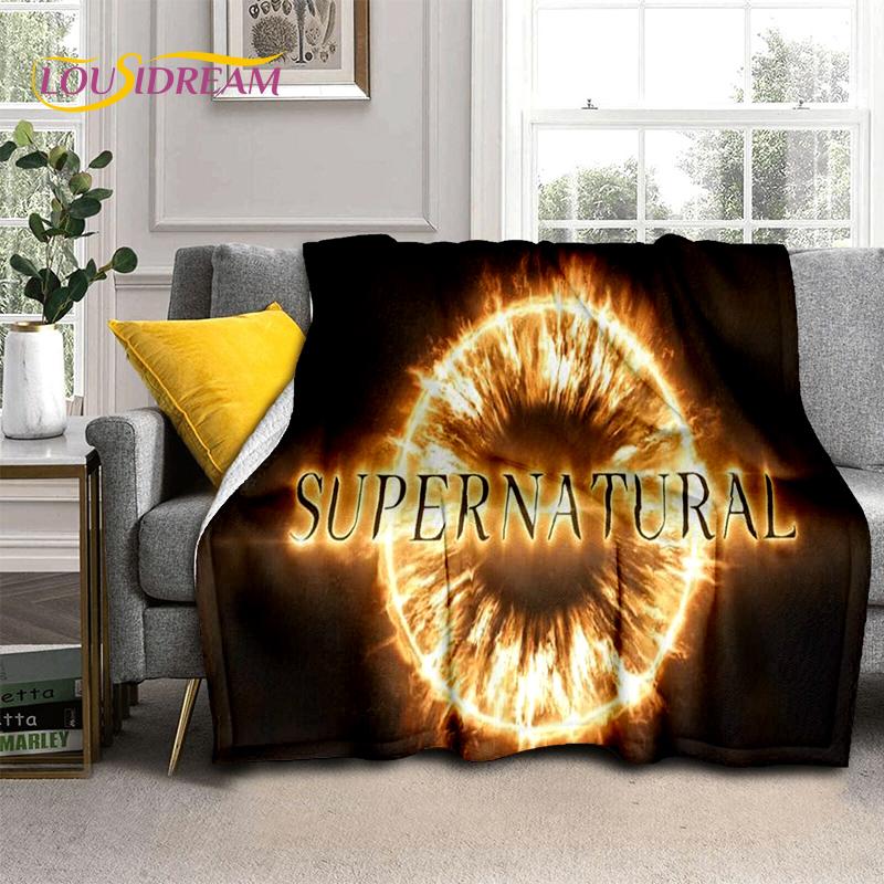 3D SPN Supernatural Sign Dean Sam Blanket,Soft Throw Blanket for Home Bedroom Bed Sofa Picnic Travel Office Cover Child Gift