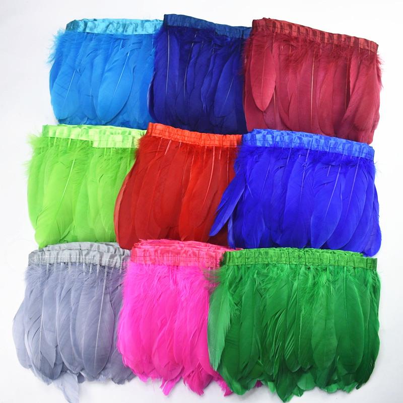 10Meters/Lot Goose Feather Trim Goose Feathers Clothing Sewing Wedding Feathers Decoration Feathers For Crafts Plumas Carnaval