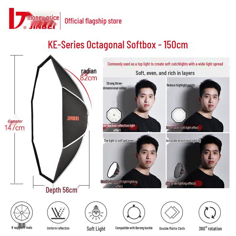 JINBEI KE Quick-Assemble Octagonal Softbox