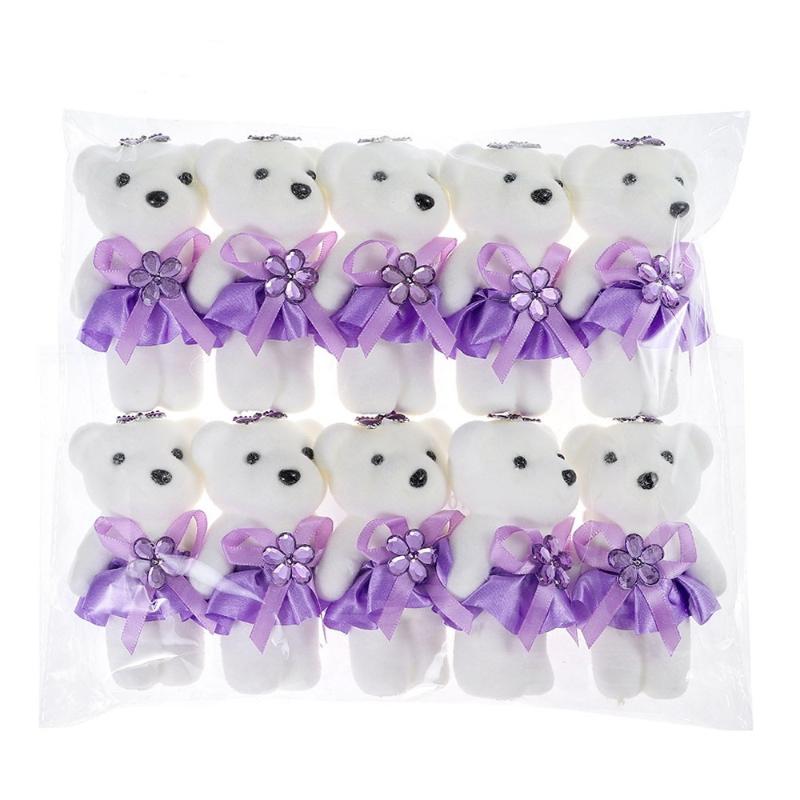10pcs Cartoon Bear Doll For Graduation Bouquet DIY Graduation Bear Decoration Festival Party Decor
