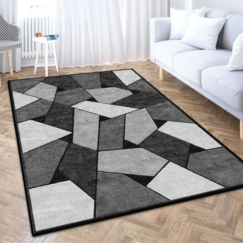

Modern Geometric CARPET FOR LIVING ROOM Light Luxury Decoration Bedroom Easy Clean Rug Large Area Lounge Antiskid Mats 40x60CM