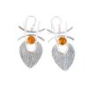 Citrine Gemstone 925 Sterling Silver Jewelry Handmade Drop/Dangle Earrings 1.78" EE-64-5